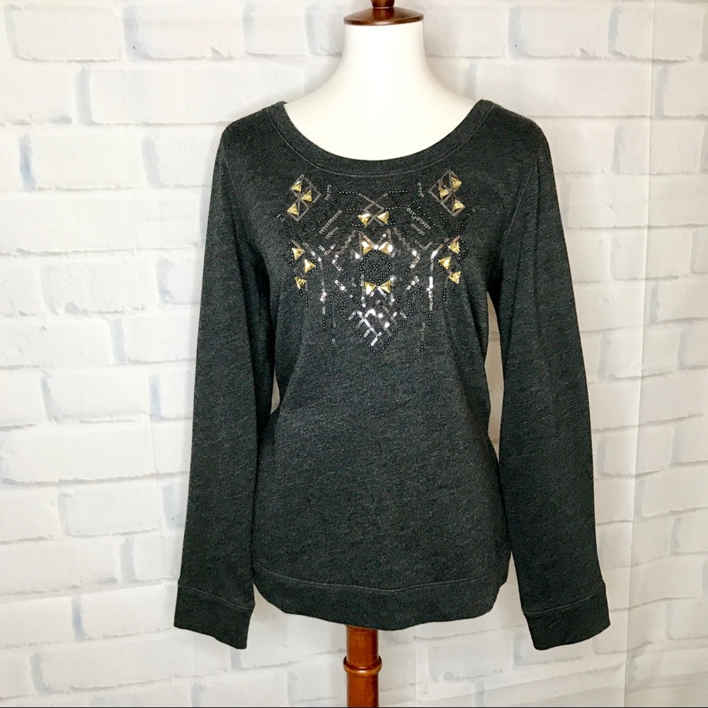E X P R E S S : Southwestern Embellished Sweatshirt
